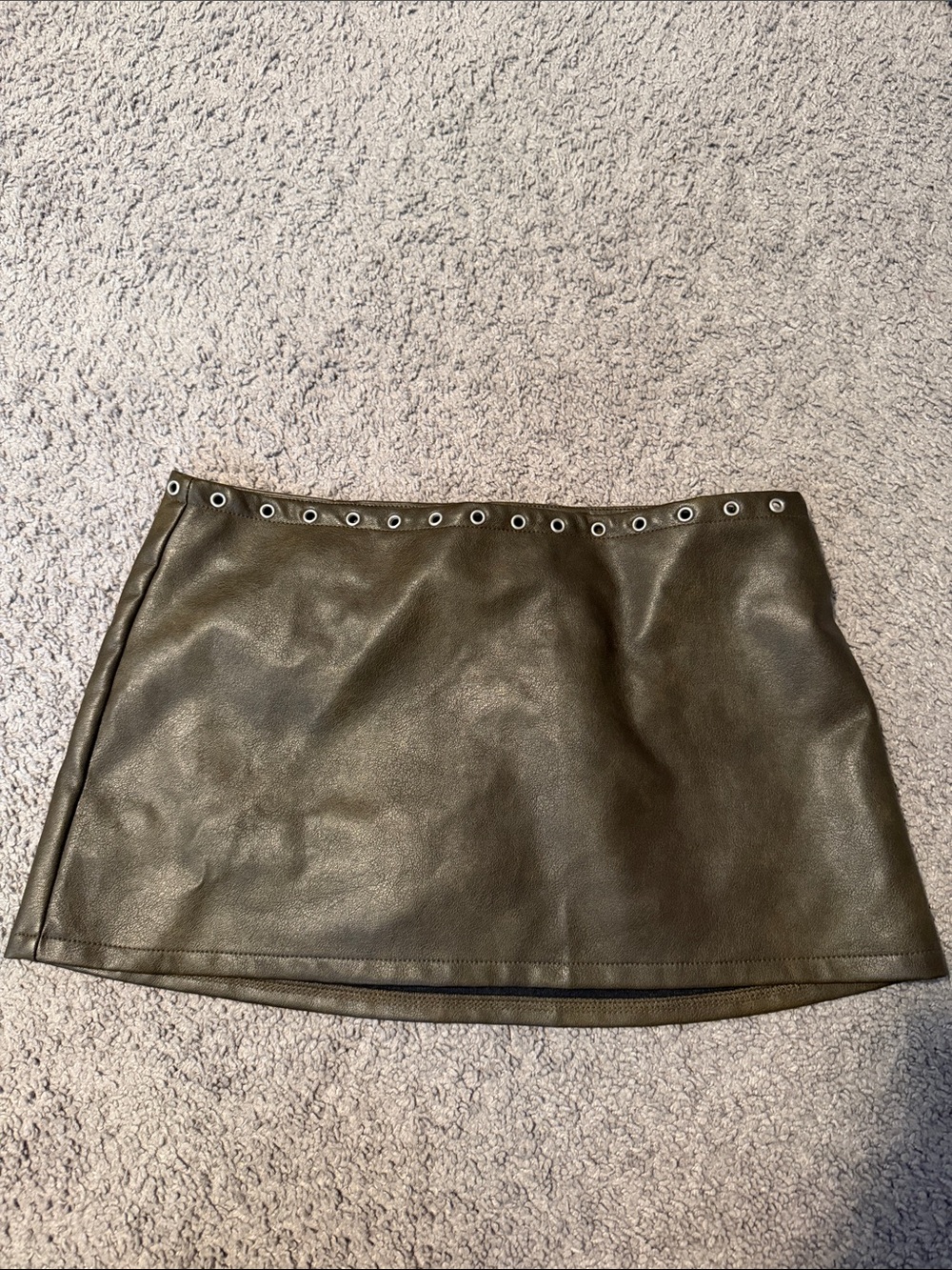 Faux Leather Mini Skirt (shorts underneath)